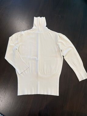 Women's Cream Turtleneck Sweater